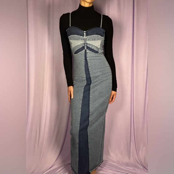 Blue Denim Maxi Dress - Picture 8 of 14